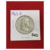 1963 D Franklin Half Dollar Silver Coin