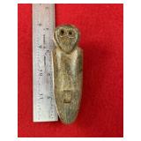 Owl Effigy Stone Pipe Indian Artifact Arrowhead