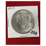 1921 D Morgan Silver Dollar Coin