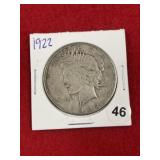 1922 Peace Silver Dollar Coin