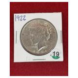1922 Peace Silver Dollar Coin