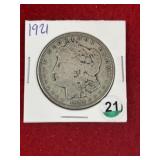 1921 Morgan Silver Dollar Coin
