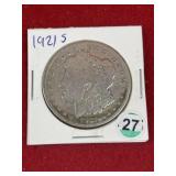 1921 S Morgan Silver Dollar Coin