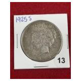 1925 S Peace Silver Dollar Coin