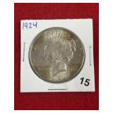 1924 Peace Silver Dollar Coin