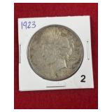 1923 Peace Silver Dollar Coin