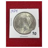 1924 Peace Silver Dollar Coin