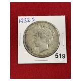 1922 S Peace Silver Dollar Coin