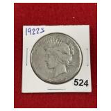 1922 S Peace Silver Dollar Coin