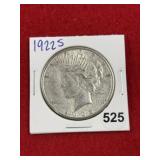 1922 S Peace Silver Dollar Coin