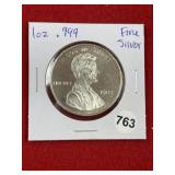 1 Ounce .999 Fine Silver Coin
