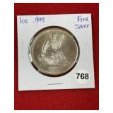 1 Ounce .999 Fine Silver Coin