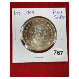 1 Ounce .999 Fine Silver Coin