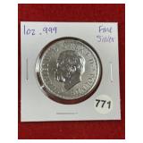 1 Ounce .999 Fine Silver Coin