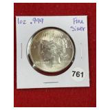 1 Ounce .999 Fine Silver Coin