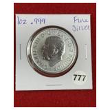 1 Ounce .999 Fine Silver Coin