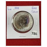1 Ounce .999 Fine Silver Coin