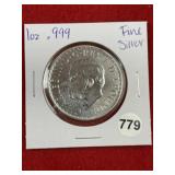 1 Ounce .999 Fine Silver Coin