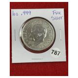1 Ounce .999 Fine Silver Coin