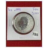 1 Ounce .999 Fine Silver Coin