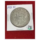 1921 D Morgan Silver Dollar Coin