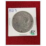 1921 S Morgan Silver Dollar Coin