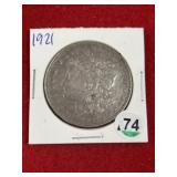 1921 Morgan Silver Dollar Coin
