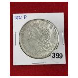 1921 D Morgan Silver Dollar Coin