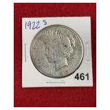 1922 S Peace Silver Dollar Coin