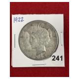 1922 Peace Silver Dollar Coin