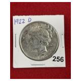 1922 D Peace Silver Dollar Coin