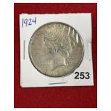 1924 Peace Silver Dollar Coin