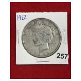 1922 Peace Silver Dollar Coin