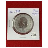 1 Ounce .999 Fine Silver Coin