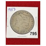 1901 S Morgan Silver Dollar Coin