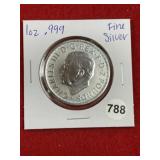 1 Ounce .999 Fine Silver Coin