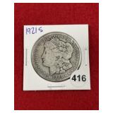 1921 S Morgan Silver Dollar Coin