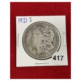 1921 S Morgan Silver Dollar Coin