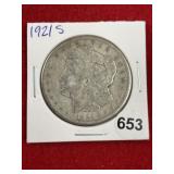 1921 S Morgan Silver Dollar Coin