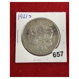 1921 S Morgan Silver Dollar Coin