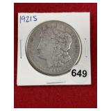1921 S Morgan Silver Dollar Coin