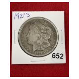 1921 S Morgan Silver Dollar Coin