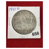 1921 D Morgan Silver Dollar Coin