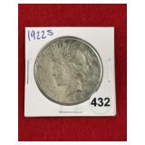 1922 S Peace Silver Dollar Coin
