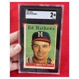 1958 Topps Ed Mathews Baseball Card