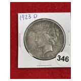 1923 D Peace Silver Dollar Coin