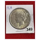 1924 Peace Silver Dollar Coin