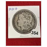 1921 D Morgan Silver Dollar Coin