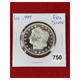 1 Ounce .999 Fine Silver Coin