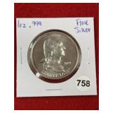 1 Ounce .999 Fine Silver Coin